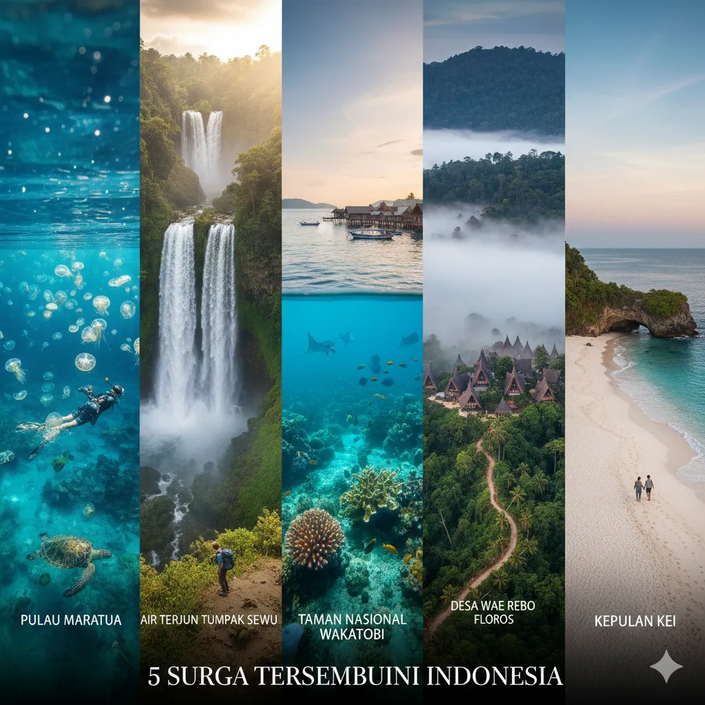 5 'Surga Tersembunyi' Indonesia Selain Bali: Destinasi yang Belum Terjamah Turis.